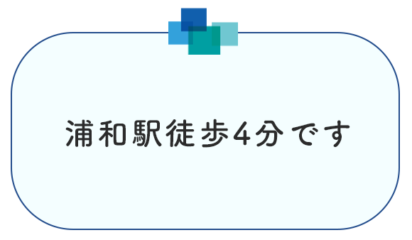 浦和駅徒歩4分です