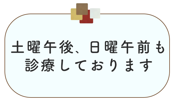 日曜も診療しております